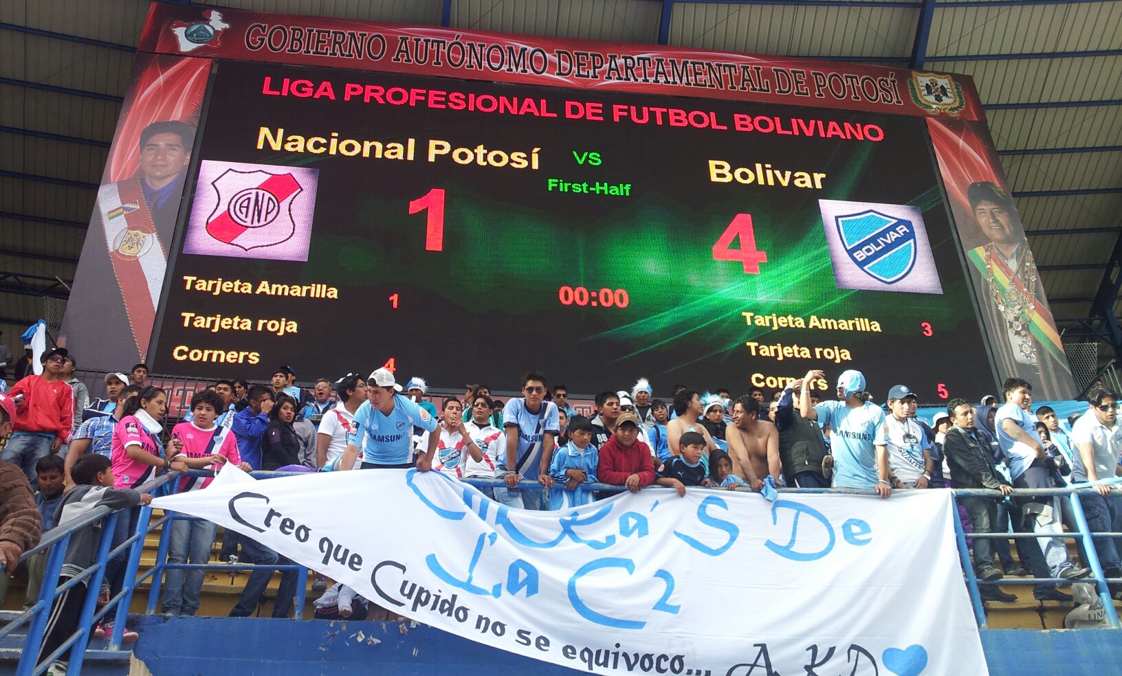 El marcador final en Potosí 