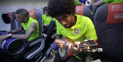 Brasil fiesta en el avion