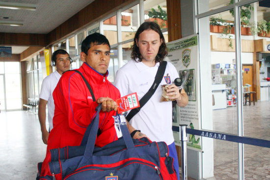 Buen ambiente tras la importante victoria en La Paz.